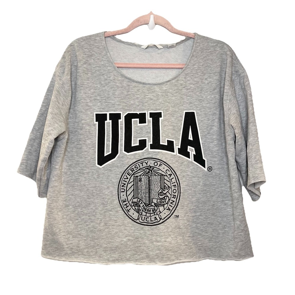 UCLA Bruins‎ University California H&M Crop Top Short Sleeve T Shirt Sweatshirt
